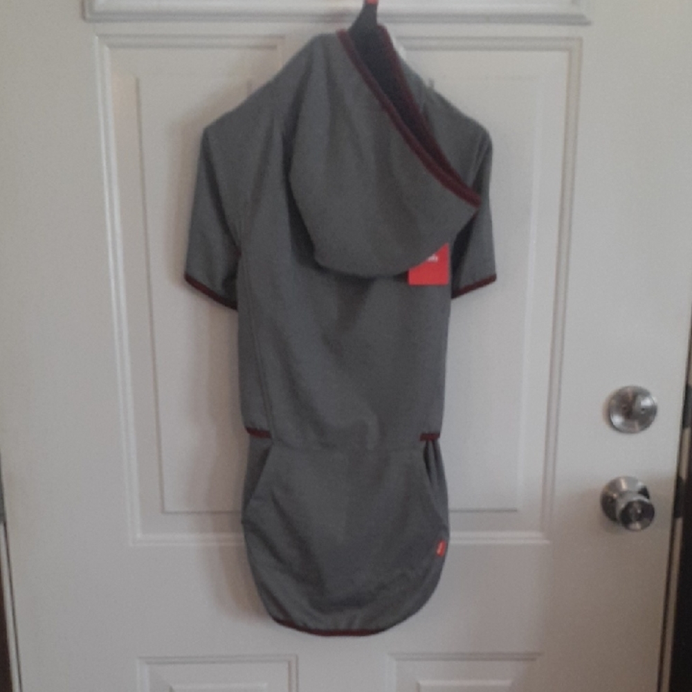 XXL Gray Hooded Dog Coat